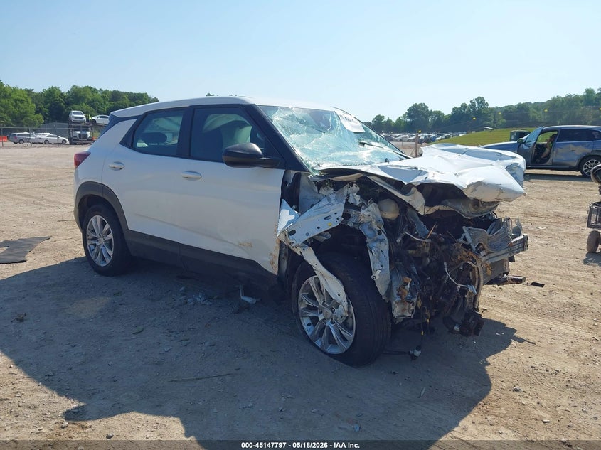 2023 Chevrolet Trailblazer VIN KL79MMS24PB143319 IAAI salvage auction — FRONT & REAR, Salvage (Tennessee), sold $400 on 2026-07-08 (photo 1)