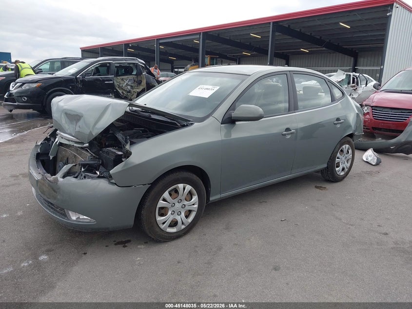 2010 Hyundai Elantra VIN KMHDU4AD5AU110921 IAAI salvage auction — FRONT & REAR, Certificate Of Title (Nebraska), sold $550 on 2026-07-09 (photo 2)