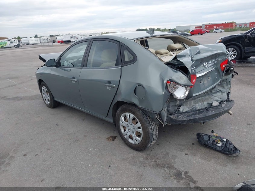 2010 Hyundai Elantra VIN KMHDU4AD5AU110921 IAAI salvage auction — FRONT & REAR, Certificate Of Title (Nebraska), sold $550 on 2026-07-09 (photo 3)