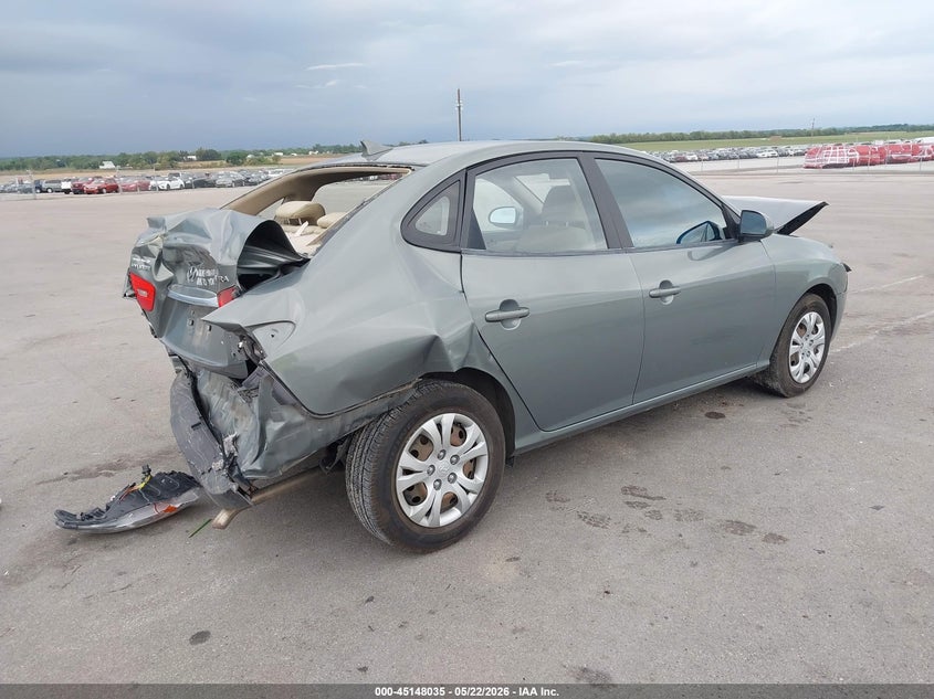 2010 Hyundai Elantra VIN KMHDU4AD5AU110921 IAAI salvage auction — FRONT & REAR, Certificate Of Title (Nebraska), sold $550 on 2026-07-09 (photo 4)