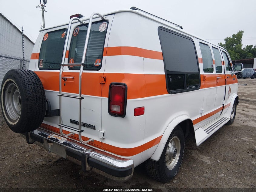 1993 Dodge Ram van VIN 2B6HB21Y5PK513058 IAAI salvage auction — NORMAL WEAR, Clear (Oklahoma), sold $3,200 on 2026-07-08 (photo 4)