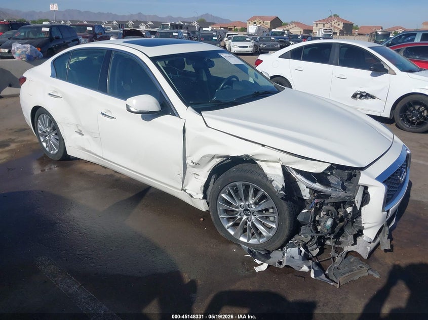 2020 Infiniti Q50 VIN JN1EV7AP0LM205989 IAAI salvage auction — RIGHT FRONT, Salvage (Arizona), sold $4,450 on 2026-07-14 (photo 6)
