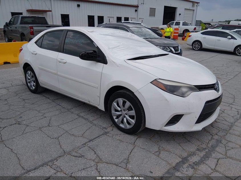 2016 Toyota Corolla VIN 5YFBURHE0GP547125 IAAI salvage auction — HAIL, Salvage (Missouri), sold $2,300 on 2026-07-27 (photo 1)