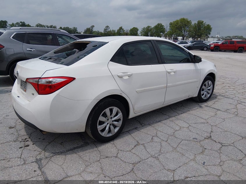 2016 Toyota Corolla VIN 5YFBURHE0GP547125 IAAI salvage auction — HAIL, Salvage (Missouri), sold $2,300 on 2026-07-27 (photo 4)