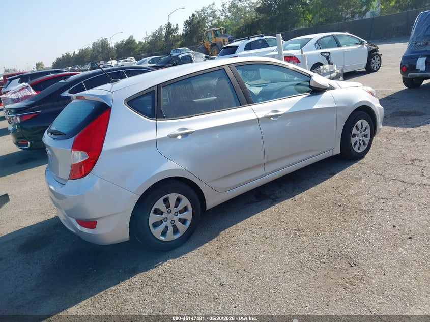 2017 Hyundai Accent VIN KMHCT5AE2HU349365 IAAI salvage auction — SIDE, Salvage (California), sold $1,000 on 2026-07-27 (photo 4)
