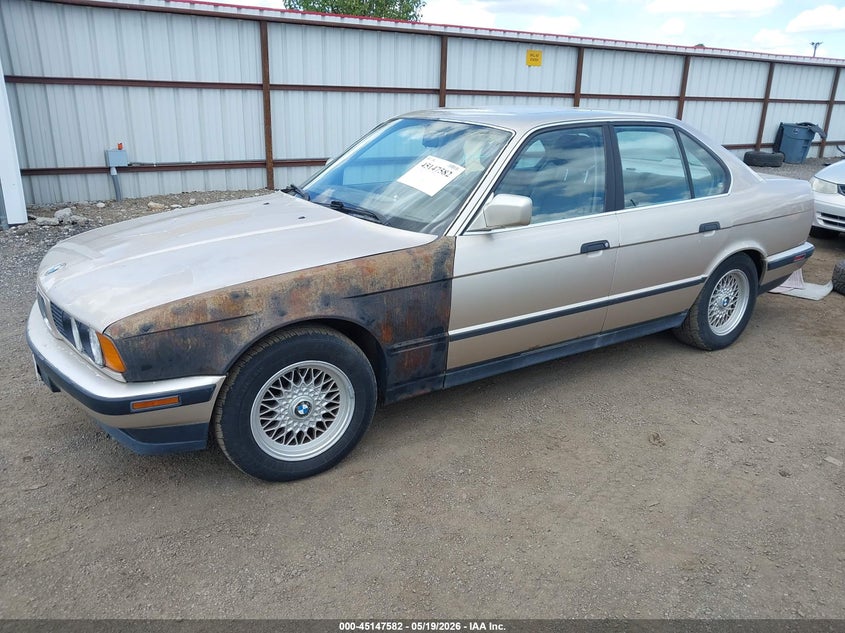1991 BMW 5 series VIN WBAHD231XMBF70587 IAAI salvage auction — NORMAL WEAR, Affidavit In Lieu Of Title (Washington), sold $625 on 2026-07-14 (photo 2)