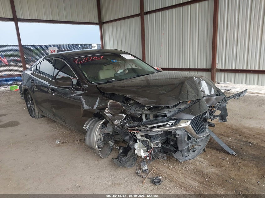 2021 Mazda 6 VIN JM1GL1TY7M1618283 IAAI salvage auction — FRONT END, Salvage (Texas), sold $925 on 2026-07-21 (photo 1)