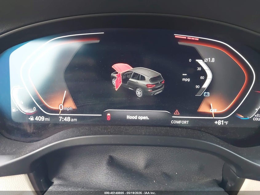 2021 BMW X3 VIN 5UXTY3C03M9H85068 IAAI salvage auction — FRONT END, Original (Texas), sold $8,000 on 2026-07-28 (photo 7)