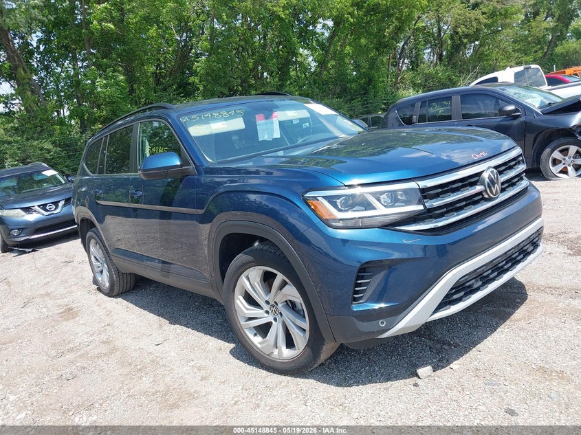 2021 Volkswagen Atlas VIN 1V2WP2CA3MC607812 IAAI salvage auction — REAR END, Salvage (Indiana), sold $4,550 on 2026-07-09 (photo 1)