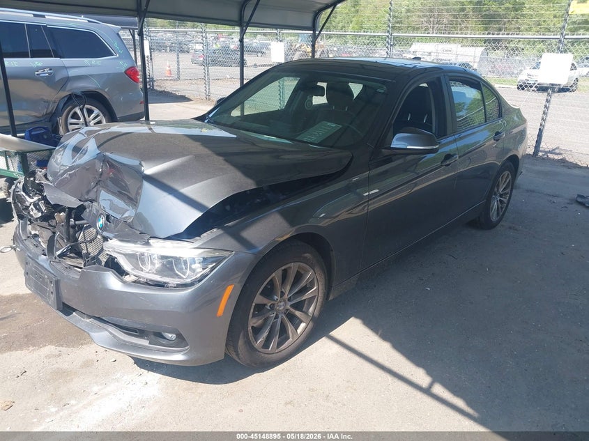 2018 BMW 3er VIN WBA8E5G54JNU47404 IAAI salvage auction — FRONT END, Salvage (Connecticut), sold $350 on 2026-07-30 (photo 2)