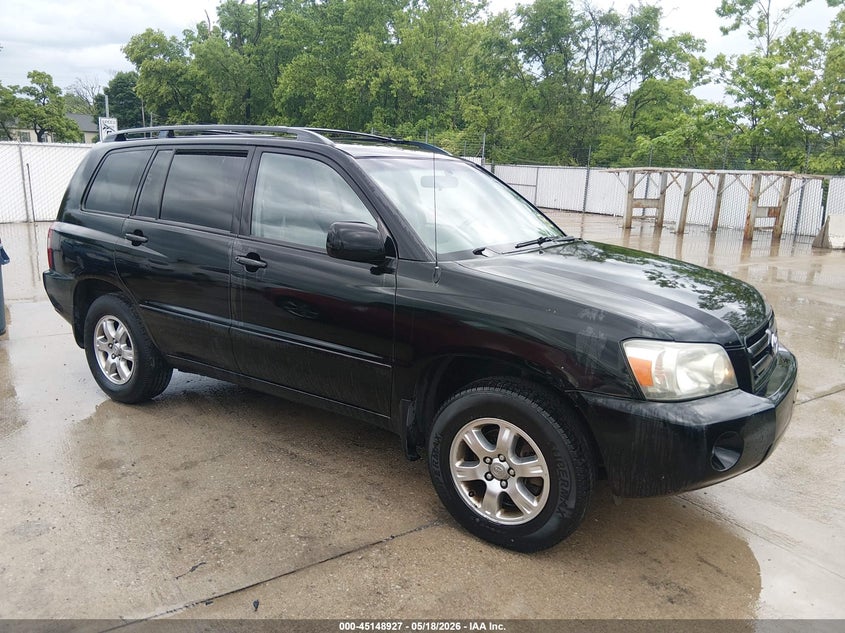 2006 Toyota Highlander VIN JTEDP21A960105267 IAAI salvage auction — NORMAL WEAR, Clear (Missouri), sold $575 on 2026-07-14 (photo 1)