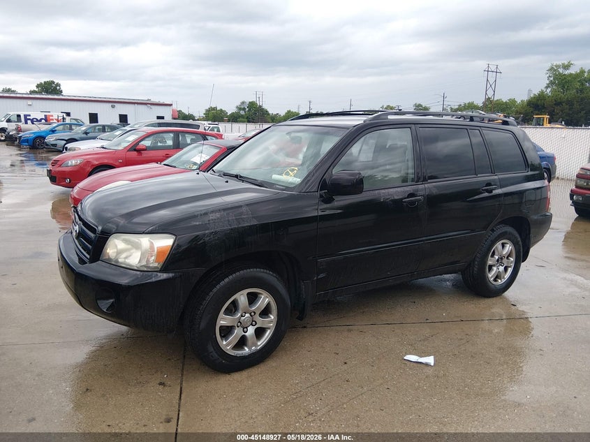 2006 Toyota Highlander VIN JTEDP21A960105267 IAAI salvage auction — NORMAL WEAR, Clear (Missouri), sold $575 on 2026-07-14 (photo 2)