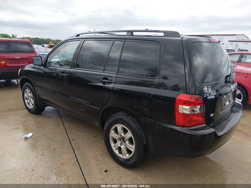 2006 Toyota Highlander VIN JTEDP21A960105267 IAAI salvage auction — NORMAL WEAR, Clear (Missouri), sold $575 on 2026-07-14 (photo 3)