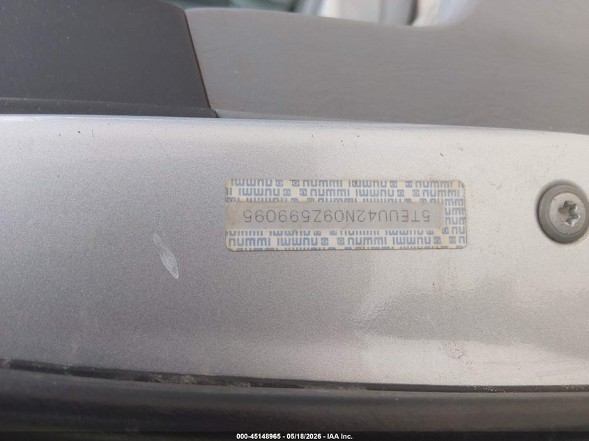 2009 Toyota Tacoma VIN 5TEUU42N09Z599095 IAAI salvage auction — FRONT END, Salvage (Maine), sold $2,250 on 2026-07-13 (photo 9)