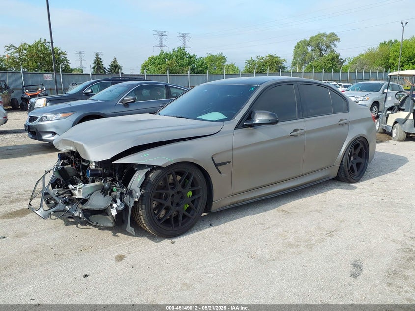 2018 BMW M3 VIN WBS8M9C59J5L00961 IAAI salvage auction — FRONT & REAR, Salvage (Illinois), sold $26,800 on 2026-07-06 (photo 2)