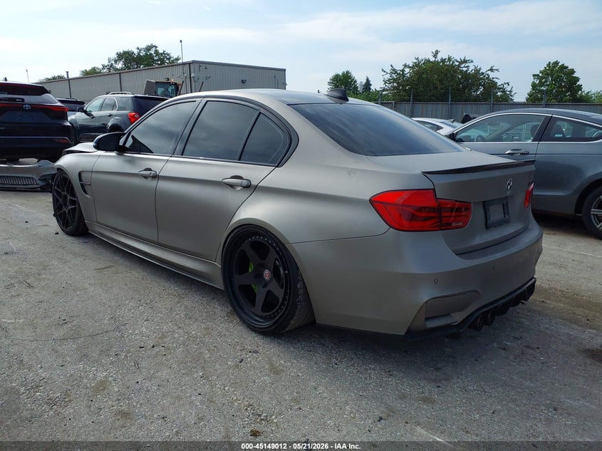 2018 BMW M3 VIN WBS8M9C59J5L00961 IAAI salvage auction — FRONT & REAR, Salvage (Illinois), sold $26,800 on 2026-07-06 (photo 3)