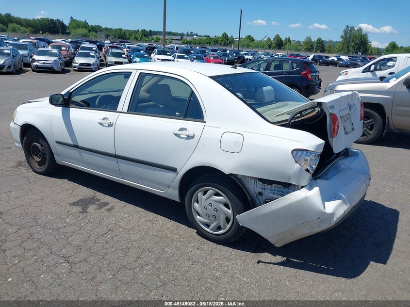 2003 Toyota Corolla VIN 1NXBR32E93Z186025 IAAI salvage auction — FRONT & REAR, Salvage (Oregon), sold $325 on 2026-07-09 (photo 3)