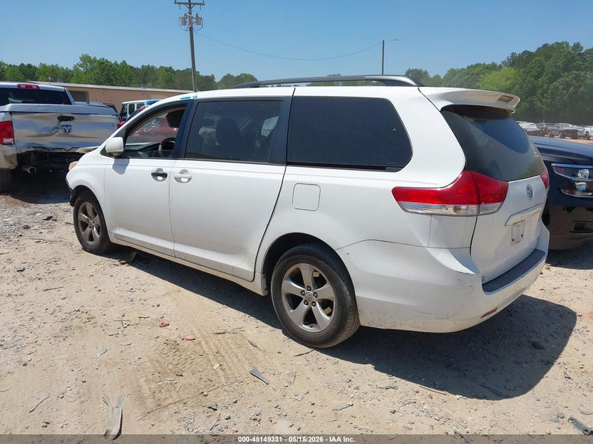 2011 Toyota Sienna VIN 5TDKK3DC6BS168489 IAAI salvage auction — FRONT END, Salvage (North Carolina), sold $700 on 2026-07-09 (photo 3)