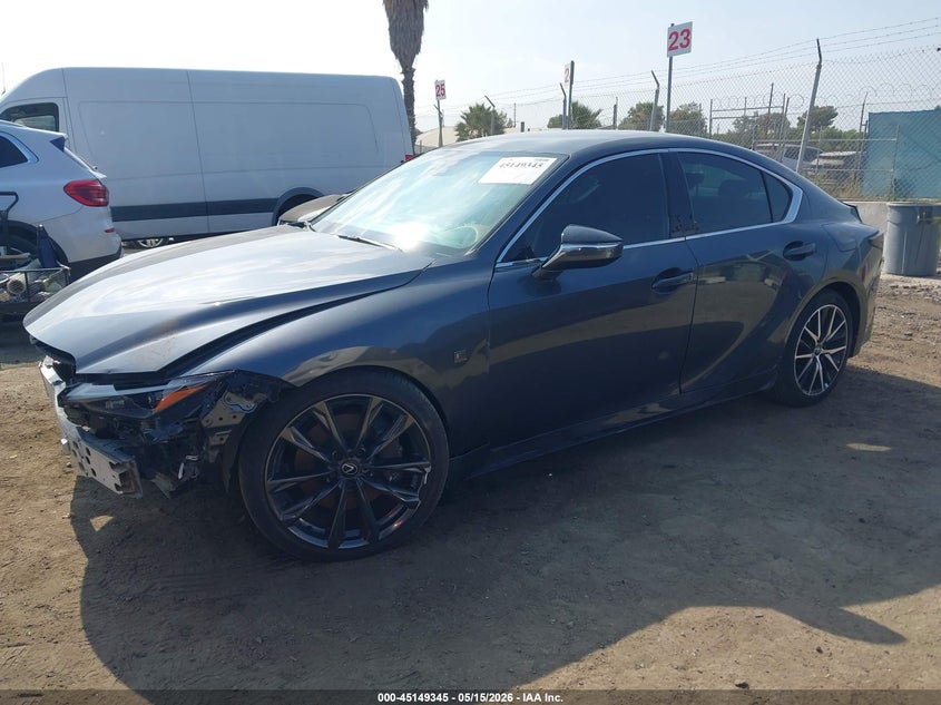 2025 Lexus Is 300 VIN JTHBA1D20S5134521 IAAI salvage auction — FRONT END, Salvage (California), sold $11,850 on 2026-07-22 (photo 2)