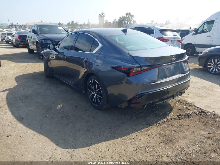 2025 Lexus Is 300 VIN JTHBA1D20S5134521 IAAI salvage auction — FRONT END, Salvage (California), sold $11,850 on 2026-07-22 (photo 3)