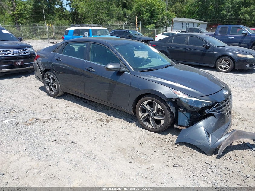 2021 Hyundai Elantra VIN 5NPLN4AG4MH001291 IAAI salvage auction — LEFT FRONT, Salvage (South Carolina), sold $4,475 on 2026-07-07 (photo 1)