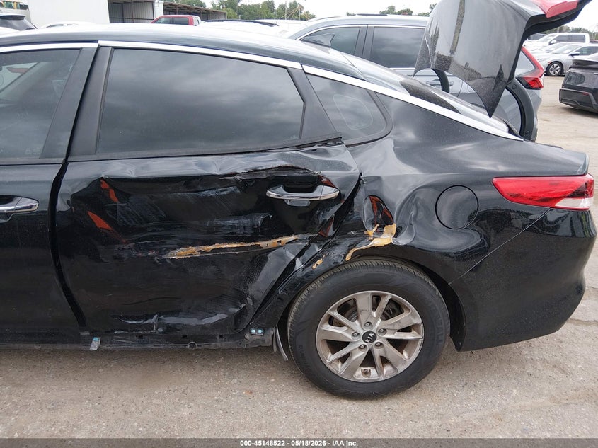 2018 Kia Optima VIN 5XXGT4L34JG215772 IAAI salvage auction — LEFT SIDE, Original (Texas), sold $1,875 on 2026-07-22 (photo 6)