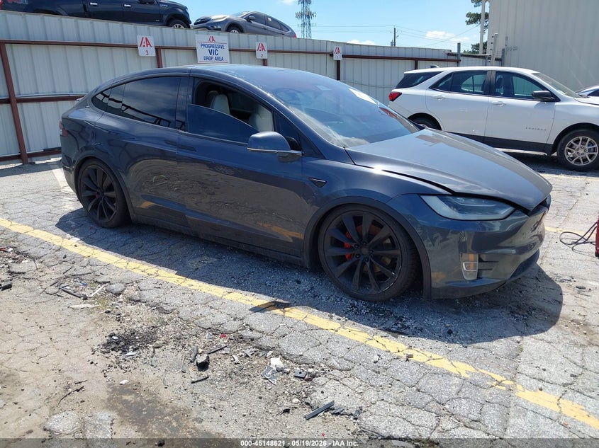 2018 Tesla Model x VIN 5YJXCAE41JF126104 IAAI salvage auction — LEFT FRONT, Salvage (Georgia), sold $10,500 on 2026-07-20 (photo 1)