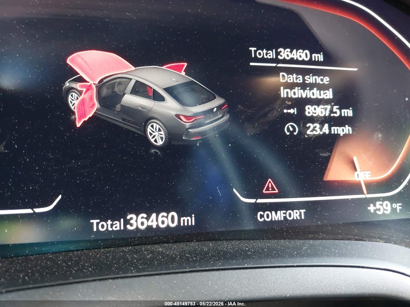 2023 BMW 4er VIN WBA73AV05PFP33301 IAAI salvage auction — FRONT END, Mv-907A (New York), sold $21,075 on 2026-07-07 (photo 7)