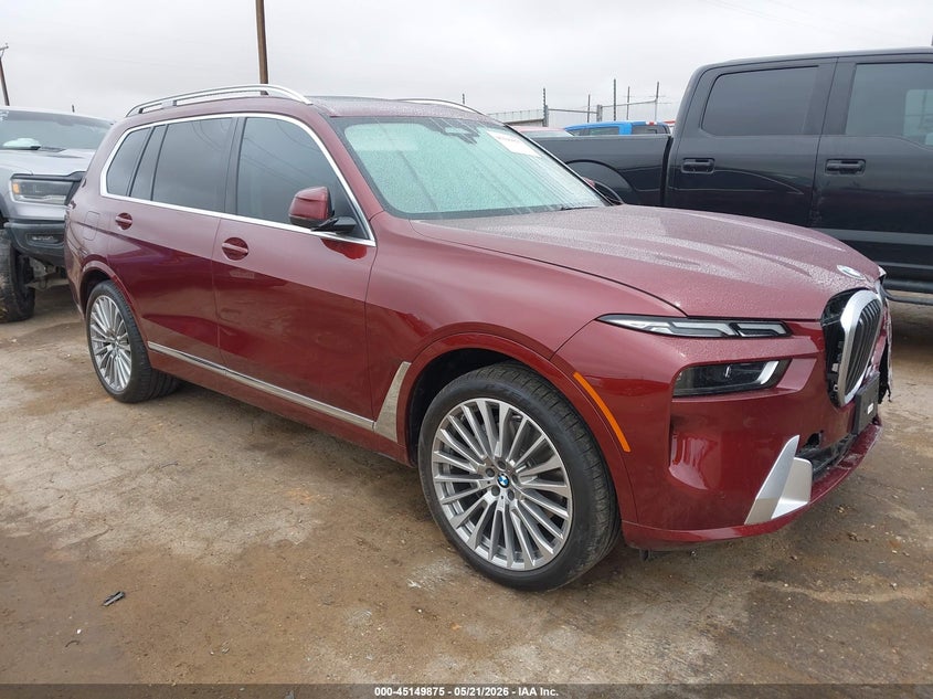 2025 BMW X7 VIN 5UX23EM01S9Y82767 IAAI salvage auction — LEFT SIDE, Original (Texas), sold $18,100 on 2026-07-28 (photo 1)