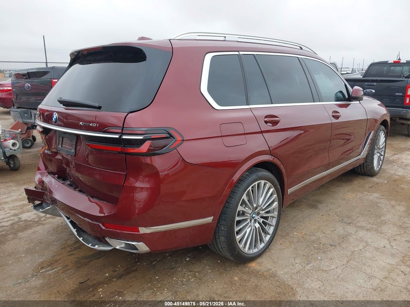 2025 BMW X7 VIN 5UX23EM01S9Y82767 IAAI salvage auction — LEFT SIDE, Original (Texas), sold $18,100 on 2026-07-28 (photo 4)