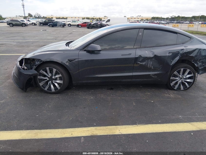 2025 Tesla Model 3 VIN 5YJ3E1EA6SF040383 IAAI salvage auction — LEFT SIDE, Rebuildable (Florida), sold $10,600 on 2026-07-09 (photo 6)