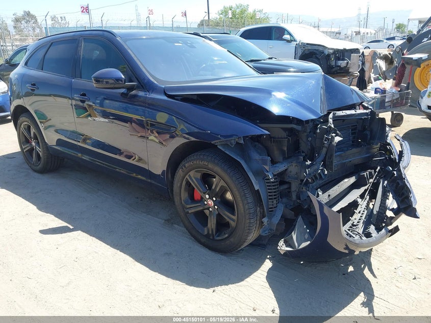 2018 Jaguar F-pace VIN SADCM2FV3JA246217 IAAI salvage auction — FRONT END, Salvage (California), sold $2,900 on 2026-07-22 (photo 1)