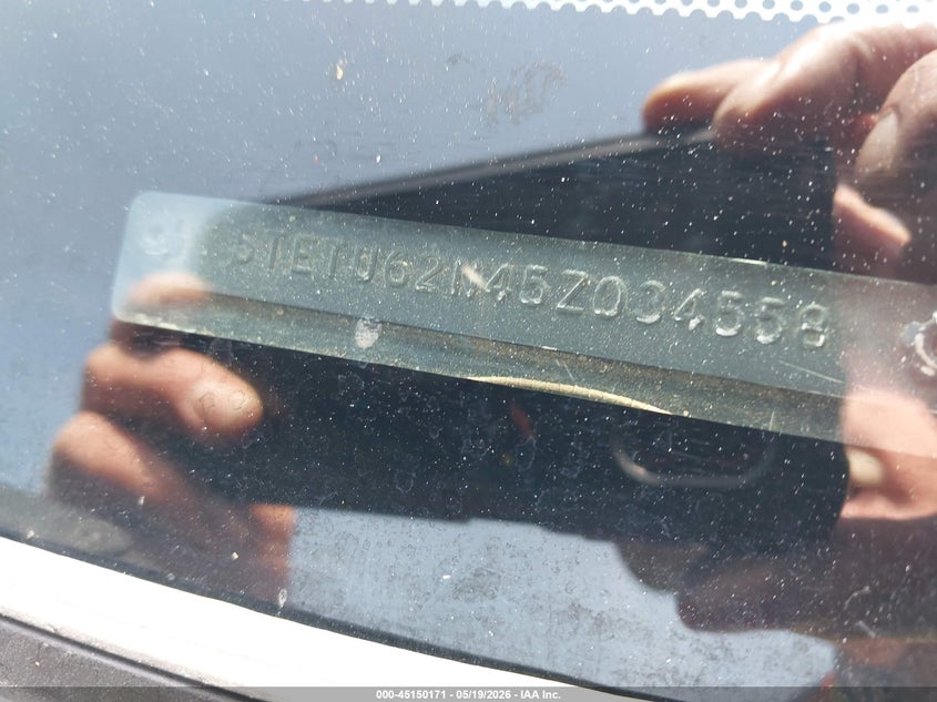 2005 Toyota Tacoma VIN 5TETU62N45Z034558 IAAI salvage auction — RIGHT REAR, Salvage (California), sold $925 on 2026-07-29 (photo 9)