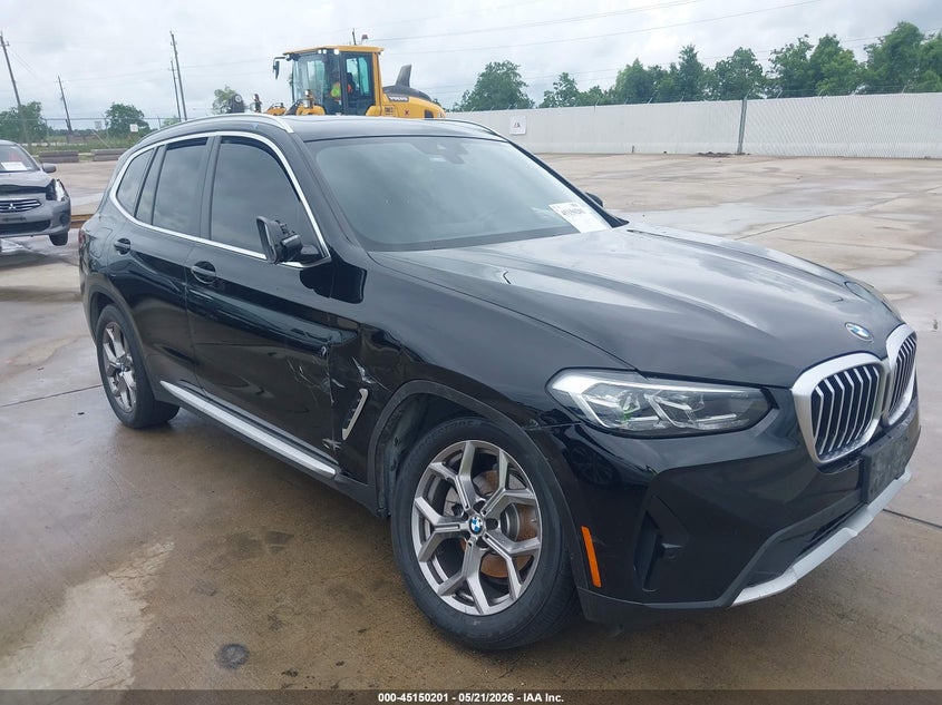 2022 BMW X3 VIN 5UX53DP01N9J96753 IAAI salvage auction — RIGHT FRONT, Salvage (Texas), sold $8,200 on 2026-07-24 (photo 1)