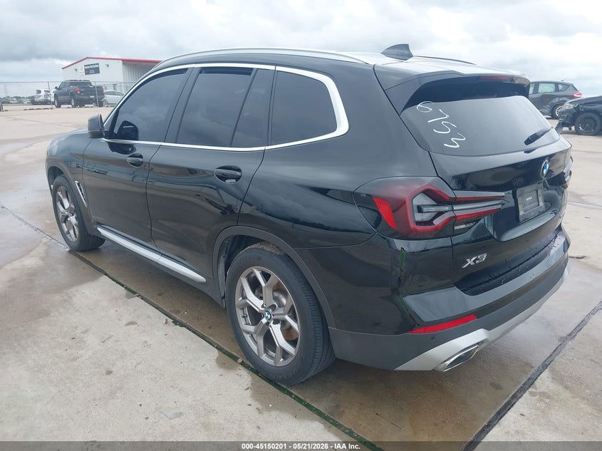 2022 BMW X3 VIN 5UX53DP01N9J96753 IAAI salvage auction — RIGHT FRONT, Salvage (Texas), sold $8,200 on 2026-07-24 (photo 3)