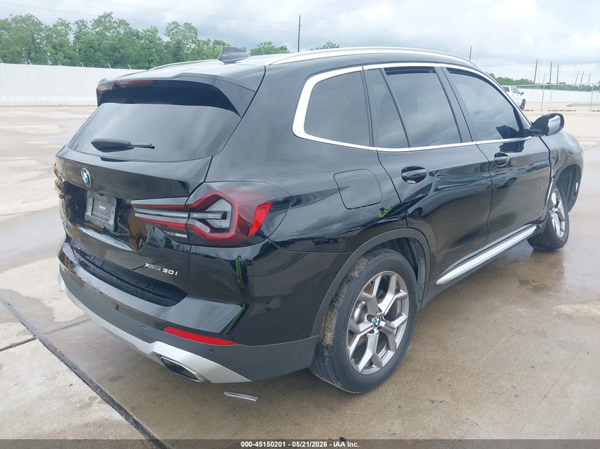 2022 BMW X3 VIN 5UX53DP01N9J96753 IAAI salvage auction — RIGHT FRONT, Salvage (Texas), sold $8,200 on 2026-07-24 (photo 4)