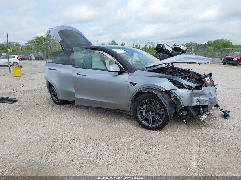 2024 Tesla Model y VIN 7SAYGDEE7RA314074 IAAI salvage auction — FRONT & REAR, Junk Bill Of Sale Mv2459 (Wisconsin), sold $7,950 on 2026-07-16 (photo 1)