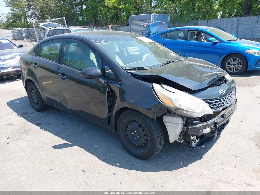 2013 Kia Rio VIN KNADM4A31D6221063 IAAI salvage auction — FRONT END, Mv-907A (New York), sold $425 on 2026-07-14 (photo 1)