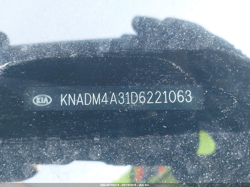 2013 Kia Rio VIN KNADM4A31D6221063 IAAI salvage auction — FRONT END, Mv-907A (New York), sold $425 on 2026-07-14 (photo 9)