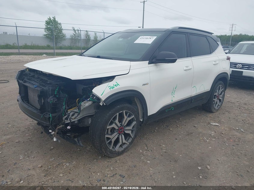 2021 Kia Seltos VIN KNDEUCA29M7041381 IAAI salvage auction — FRONT END, Rebuildable (Florida), sold $3,050 on 2026-07-23 (photo 2)