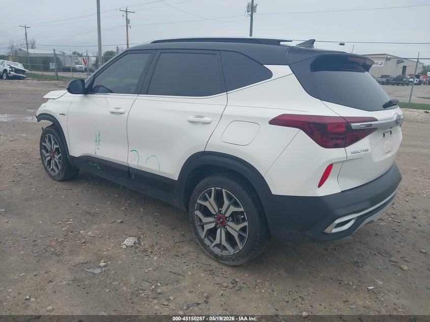 2021 Kia Seltos VIN KNDEUCA29M7041381 IAAI salvage auction — FRONT END, Rebuildable (Florida), sold $3,050 on 2026-07-23 (photo 3)