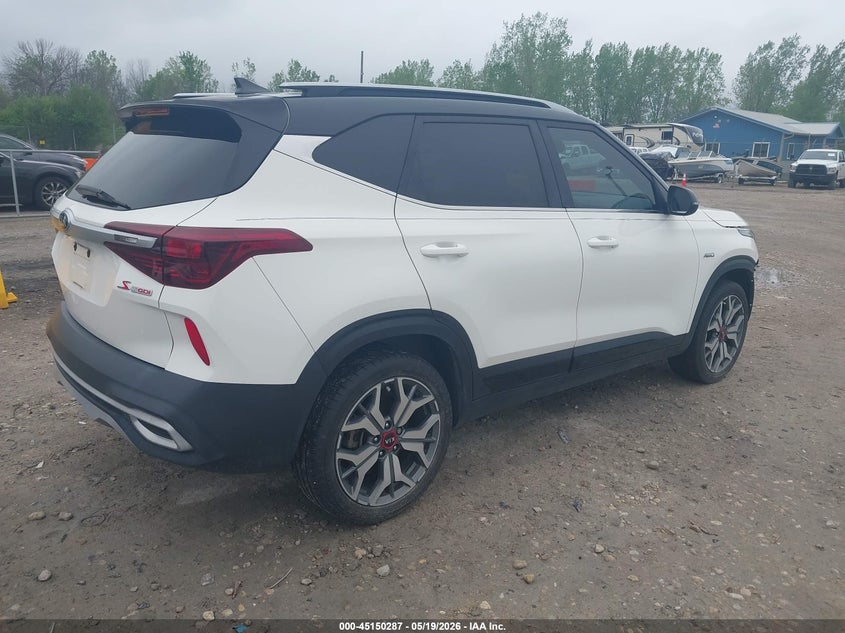2021 Kia Seltos VIN KNDEUCA29M7041381 IAAI salvage auction — FRONT END, Rebuildable (Florida), sold $3,050 on 2026-07-23 (photo 4)