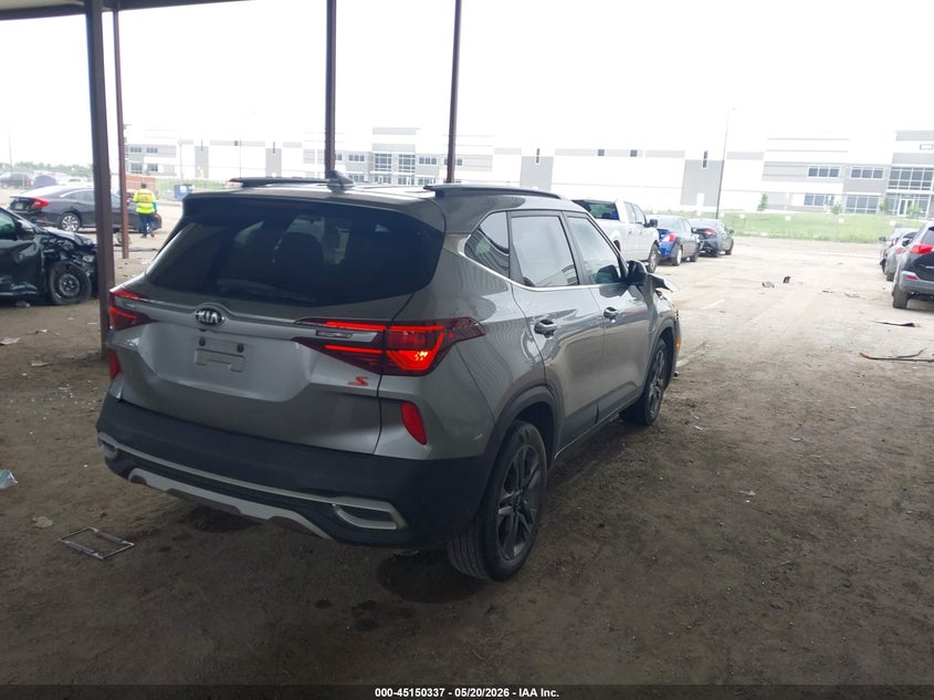 2021 Kia Seltos VIN KNDEU2AA7M7052722 IAAI salvage auction — FRONT END, Salvage (Texas), sold $3,125 on 2026-07-28 (photo 4)