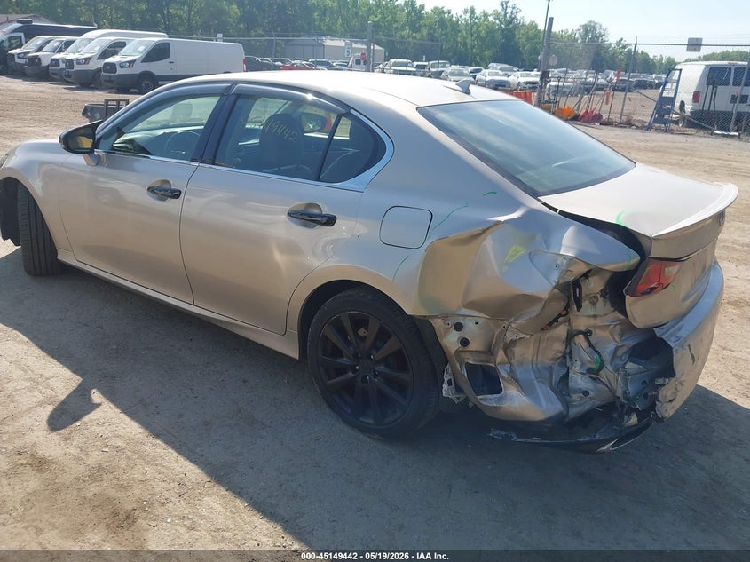 2013 Lexus Gs VIN JTHBE1BL8D5012802 IAAI salvage auction — LEFT REAR, Salvage - Greater Than 75% (Maryland), sold $2,150 on 2026-07-28 (photo 3)