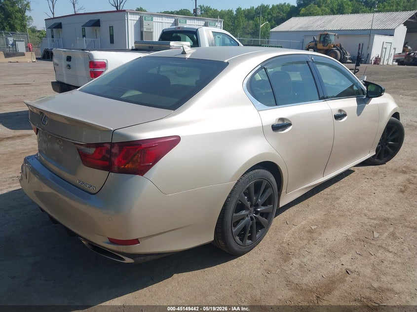 2013 Lexus Gs VIN JTHBE1BL8D5012802 IAAI salvage auction — LEFT REAR, Salvage - Greater Than 75% (Maryland), sold $2,150 on 2026-07-28 (photo 4)