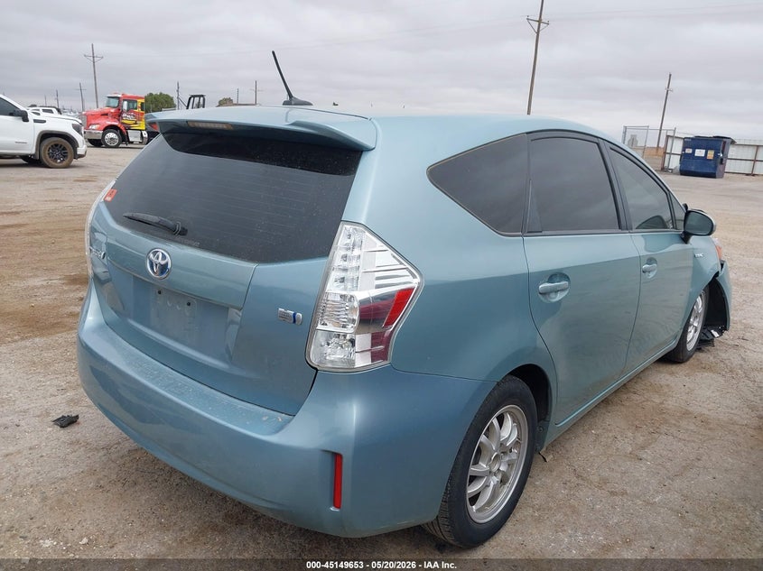 2014 Toyota Prius v VIN JTDZN3EU7E3304700 IAAI salvage auction — FRONT END, Salvage (Texas), sold $2,150 on 2026-07-07 (photo 4)