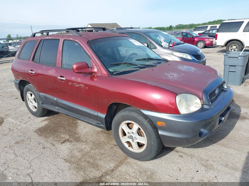 2003 Hyundai Santa fe VIN KM8SC13E83U563304 IAAI salvage auction — NORMAL WEAR, Clear (Illinois), sold $375 on 2026-07-08 (photo 1)
