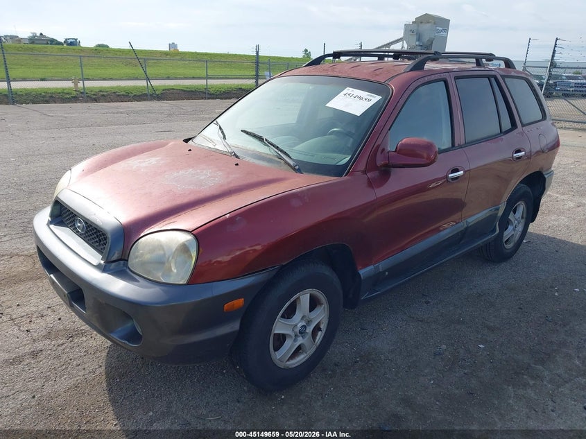 2003 Hyundai Santa fe VIN KM8SC13E83U563304 IAAI salvage auction — NORMAL WEAR, Clear (Illinois), sold $375 on 2026-07-08 (photo 2)