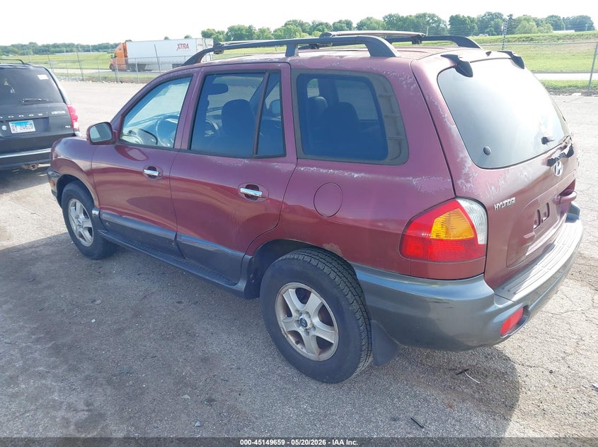 2003 Hyundai Santa fe VIN KM8SC13E83U563304 IAAI salvage auction — NORMAL WEAR, Clear (Illinois), sold $375 on 2026-07-08 (photo 3)