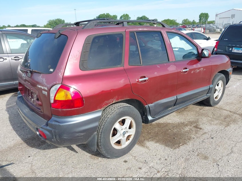 2003 Hyundai Santa fe VIN KM8SC13E83U563304 IAAI salvage auction — NORMAL WEAR, Clear (Illinois), sold $375 on 2026-07-08 (photo 4)
